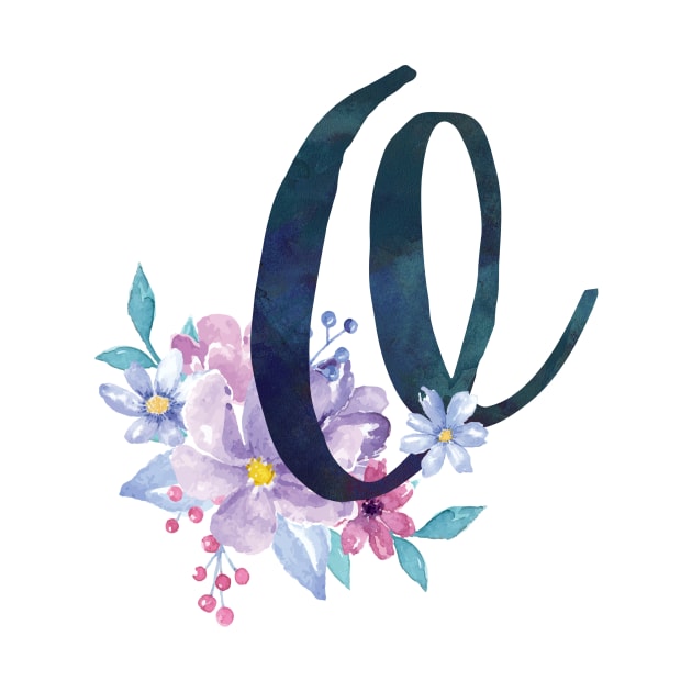 Floral Monogram O Pretty Lilac Bouquet by floralmonogram