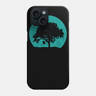 Owl  in Tree in Blue Moon Phone Case