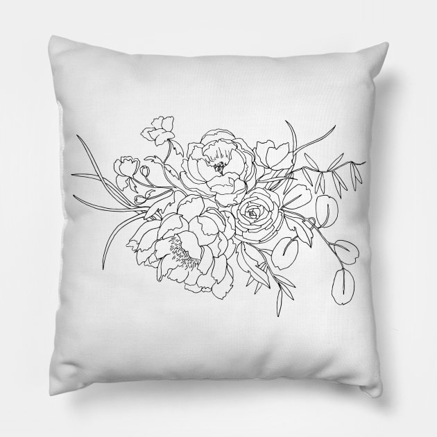 Bouquet in Bloom Pillow by themintgardener