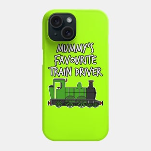 Mummy's Favourite Train Driver Kids Steam Engine (Green) Phone Case