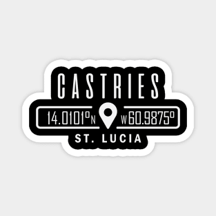 Castries, St Lucia GPS Location Magnet