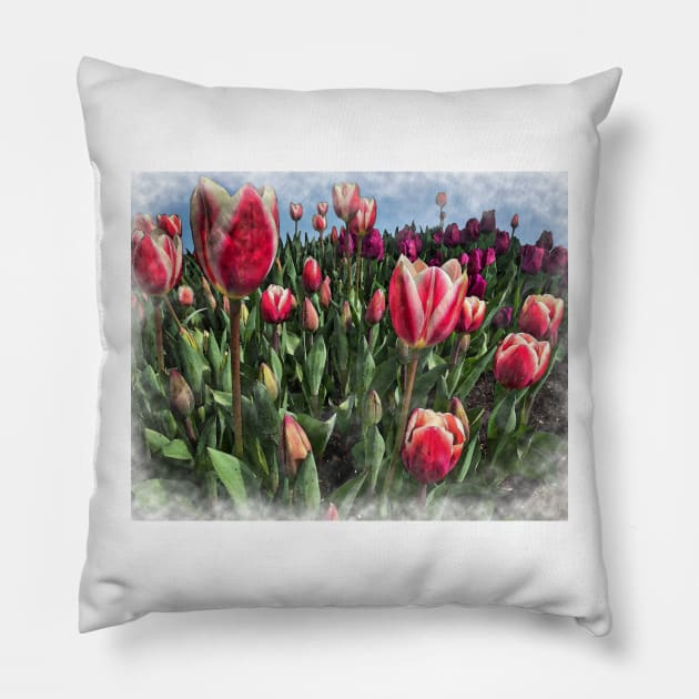 The Land Of Tulips Pillow by KirtTisdale