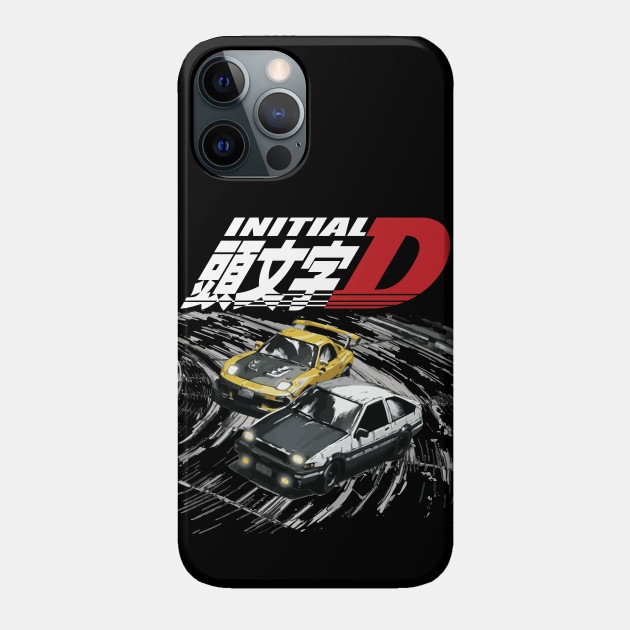 intial d downhill mountain drifting ae86 vs fd - Initial D - Phone Case