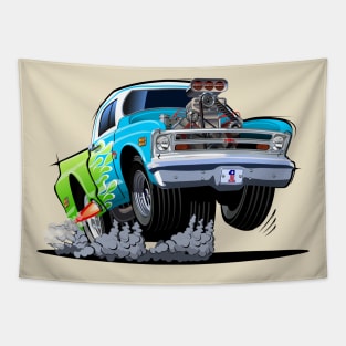 Cartoon hot rod Tapestry