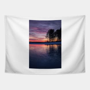 Sunset at the lake Tapestry