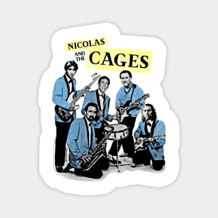 Nicolas and the Cages (Nic Cage Band Shirt) Magnet