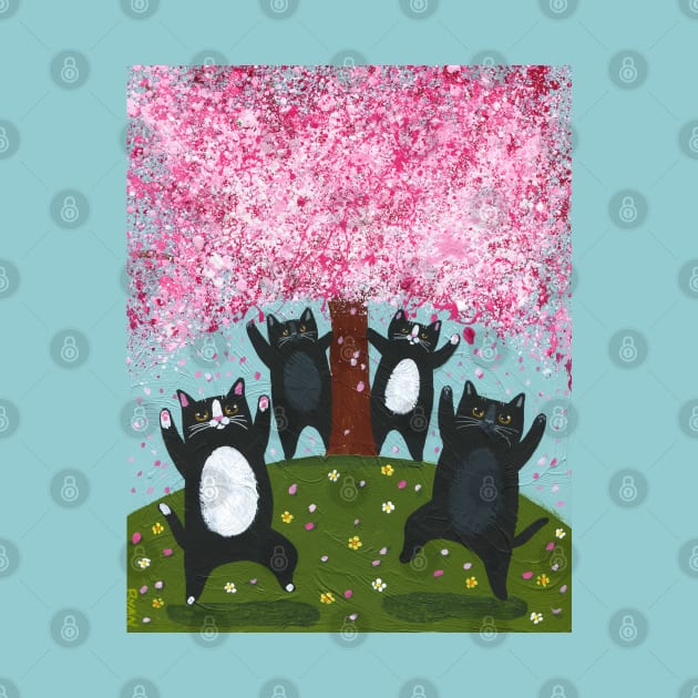 Cats Celebration of Spring by KilkennyCat Art