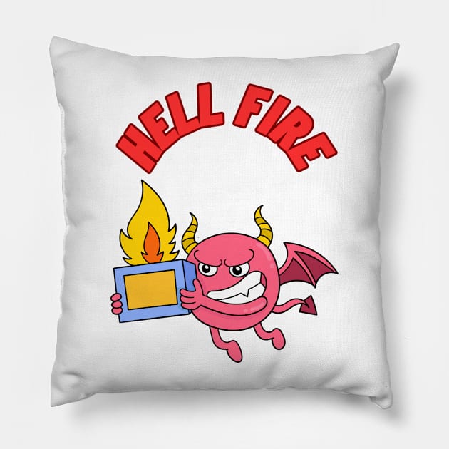 hell fire Pillow by Ledos