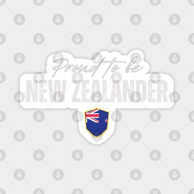 Proud New Zealander, New Zealand flag Magnet by eka123
