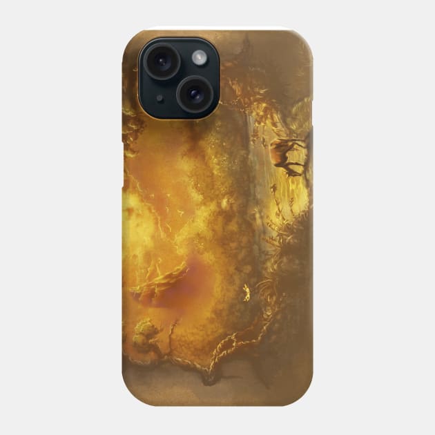 Sunset visits the pond Phone Case by Artofokan