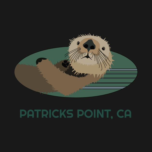 Cute Otter Patricks Point, California Coast Resident Fisherman Gift by twizzler3b