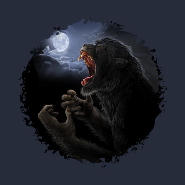 Howling Mad Werewolf - Werewolf - Crewneck Sweatshirt | TeePublic