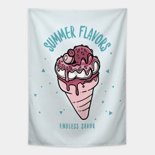 Summer flavors endless savor ice cream Tapestry