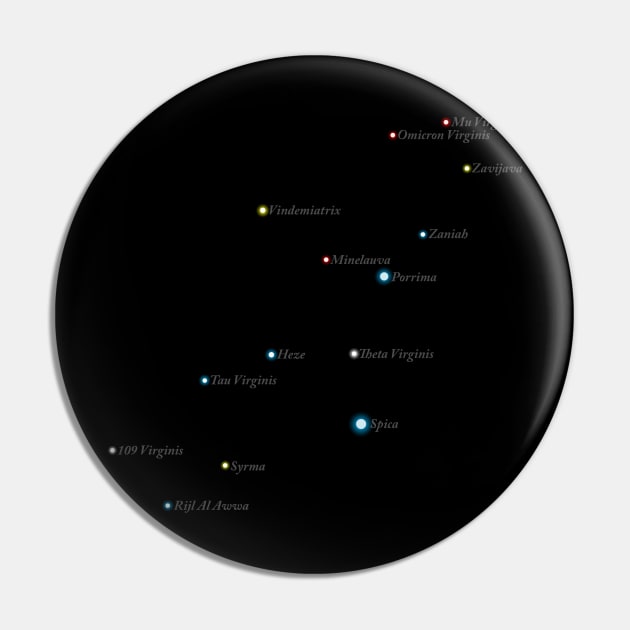 Constellation Virgo Pin by GloopTrekker