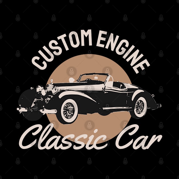 Custom engine classic car by BunnyCreative