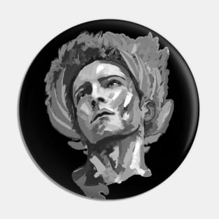 Black and white Apollo Greek Mythology Art Pin