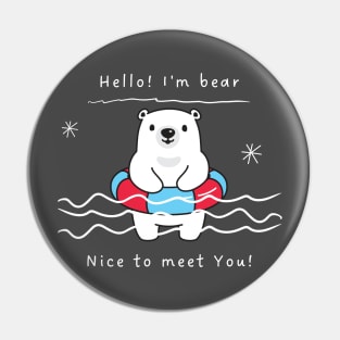 Hello I'm Bear Design Pin