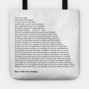 How I Met Your Mother Quotes Tote