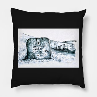 Durdle Door Coast Path Illustration Pillow