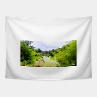 the zen garden in wetland paradise ecopop photo Tapestry