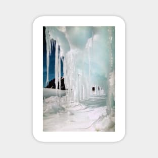 Ice Cave in Blue & White Magnet