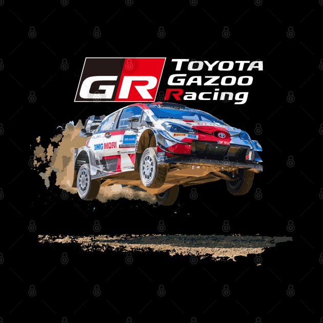 WRC TOYOTA GR YARIS Car- gazoo racing Sebastien Ogier Elfyn Evans Jump by cowtown_cowboy