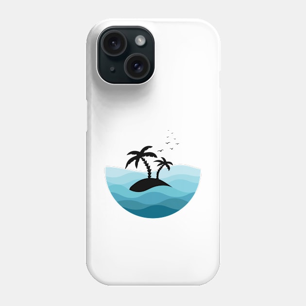 Island in the Ocean Phone Case by Julorzo