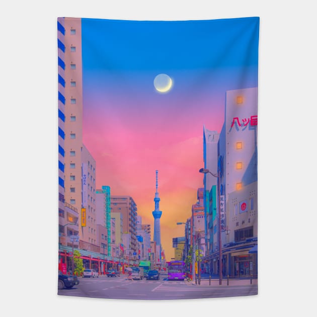 City Pop ( Tokyo ) Tapestry by Yagedan