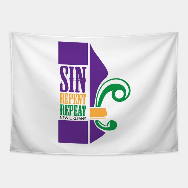 Sin Repent Repeat II Tapestry by chwbcc