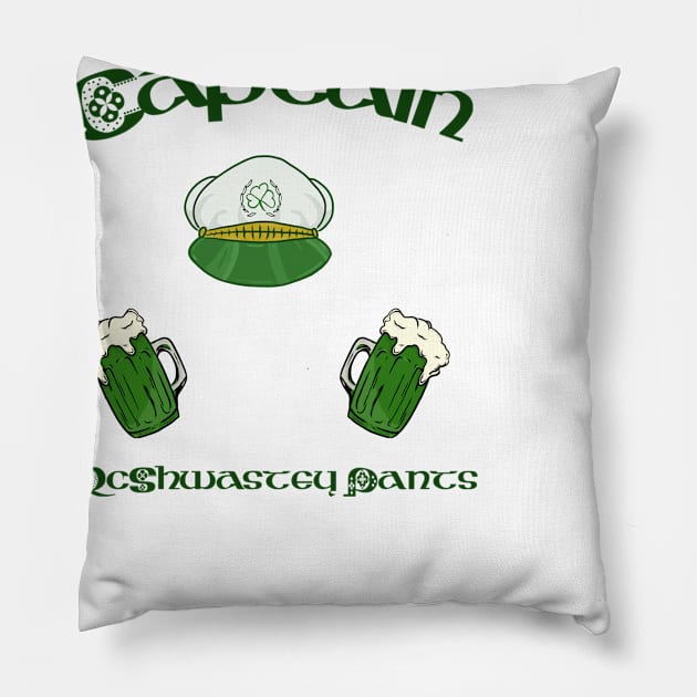 Captain McShwastey Pants Pillow by Danispolez_illustrations