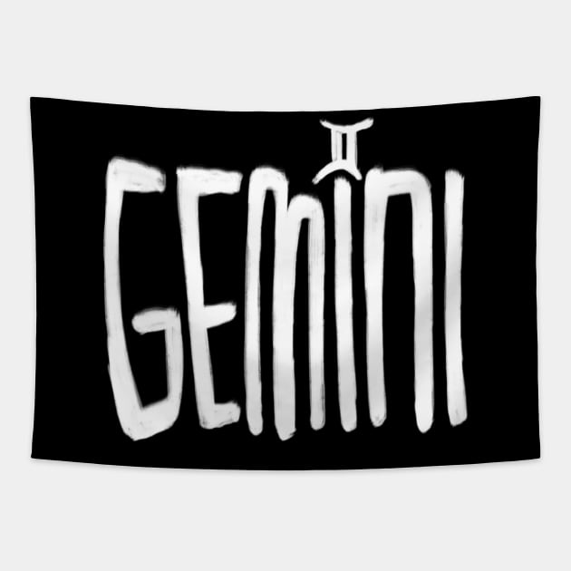 Gemini Birthday, Gemini Zodiac Sign, Gemini Tapestry by badlydrawnbabe