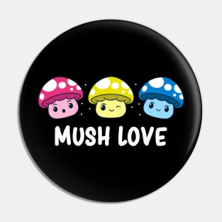 Pansexual Pride Flag Month Pansexuality Mushroom Cute Fungi Pin