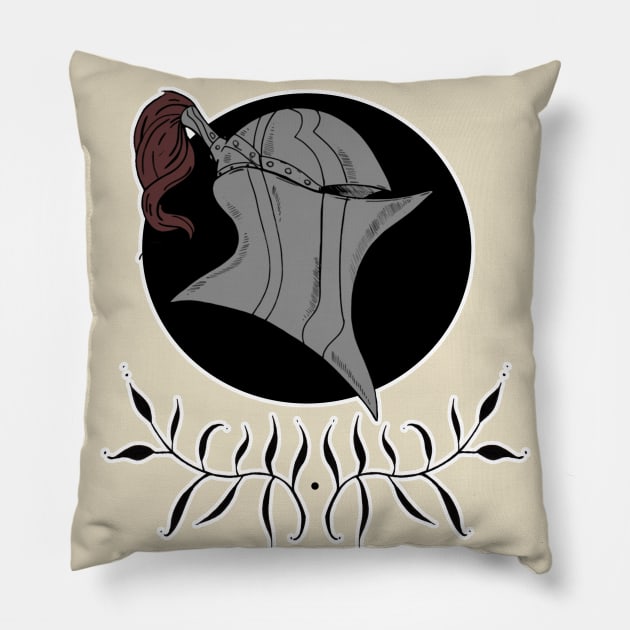 Knights Helm Logo Pillow by TaliDe