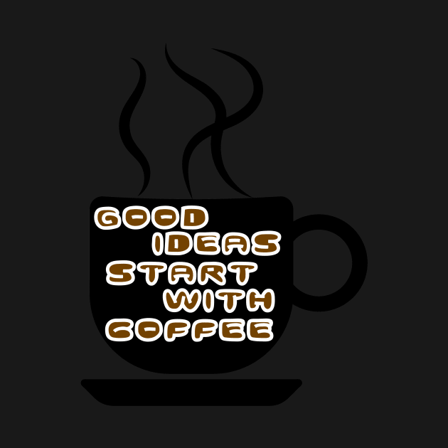 Good Ideas Start With Coffee sticker by jngraphs