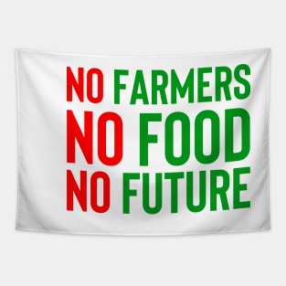 NO FARMERS NO FOOD NO FUTURE - FARMERS PROTEST Tapestry