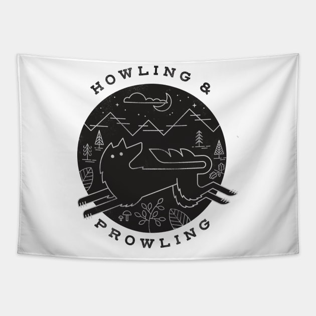 Howling and Prowling Tapestry by wharton