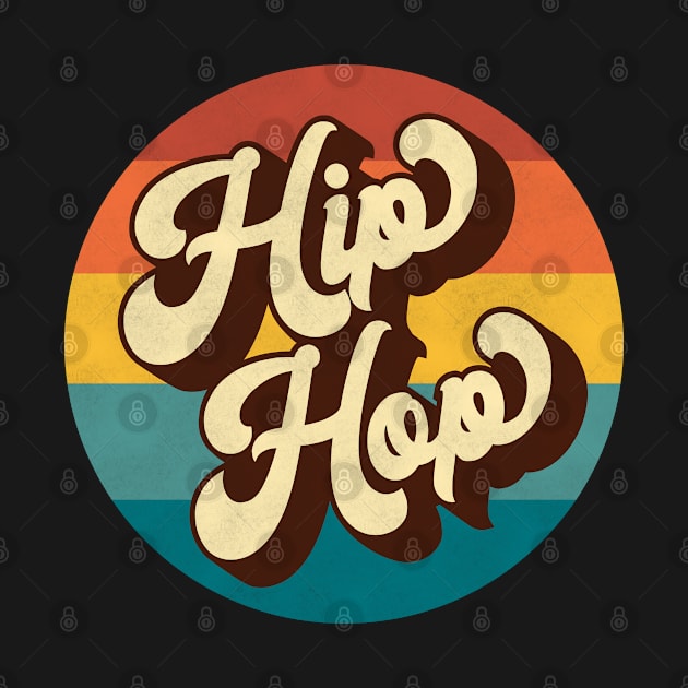 Retro Groovy 70s Vintage Hip Hop Logo by Inspire Enclave