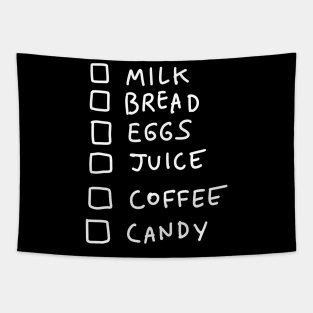 Shopping List - Milk Coffee Juice Tapestry