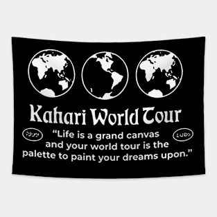 Kahari World Tour White Tapestry