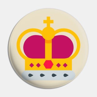 Royal Queen Crown Pattern Pin