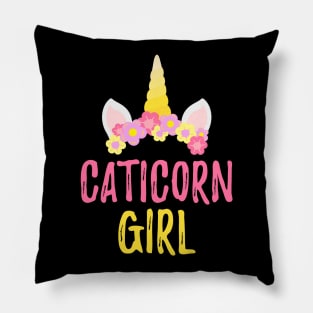 Caticorn Girl for Unicorn cat meowgical pets lover Pillow