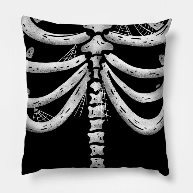 Trick Or Treat Funny Skeleton Halloween Design Pillow by Up 4 Tee