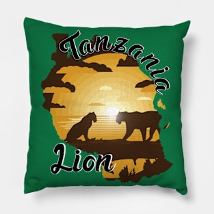 Lions Family in Tanzania Safari Pillow