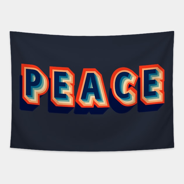 Peace and love/ minimalist peace quote Tapestry by FunLovePositive