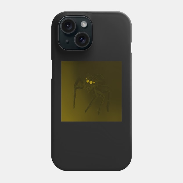 Jumping Spider Drawing V17 (Yellow 1) Phone Case by IgorAndMore