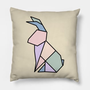 Pastel Origami Rabbit Pillow