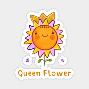 Cheerful Sunflower Queen Magnet