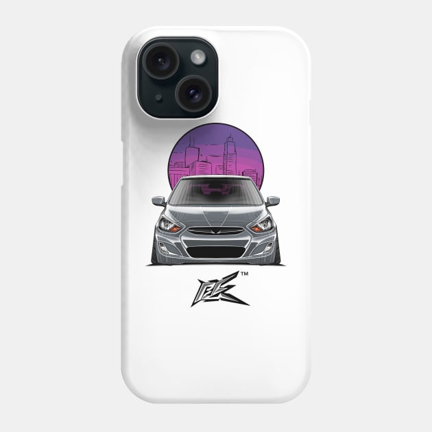 hyundai accent stanced gray Phone Case by naquash