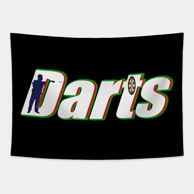 Darts Darts Funny Dart Player Gift Tapestry by RRDESIGN