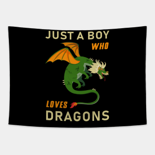 Just a boy who loves dragons Tapestry